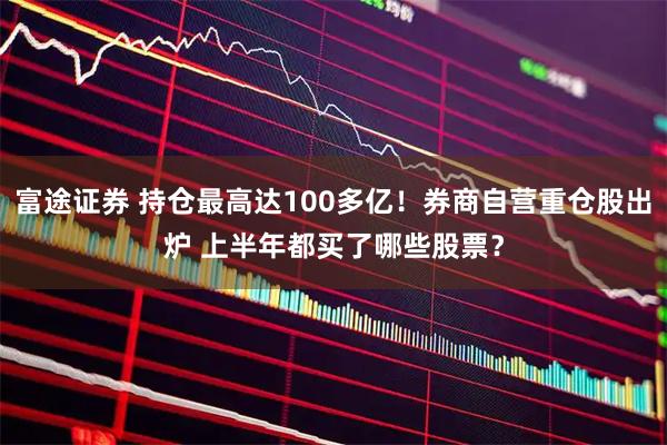 富途证券 持仓最高达100多亿！券商自营重仓股出炉 上半年都买了哪些股票？